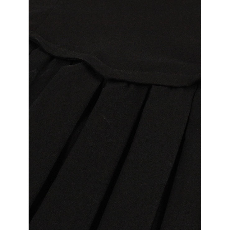 Long Length Sleeve Vintage Dresses, Vintage Black Dress for Women, Fashion Dresses for Women Cocktail Party, Casual Swing Dress, V Neck Swing Dress, Winter Vintage Dress, #N14576