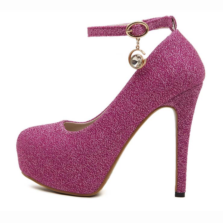 pink sparkly high heels