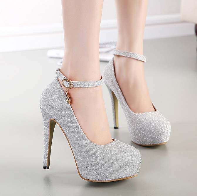 glitter wrap up heels