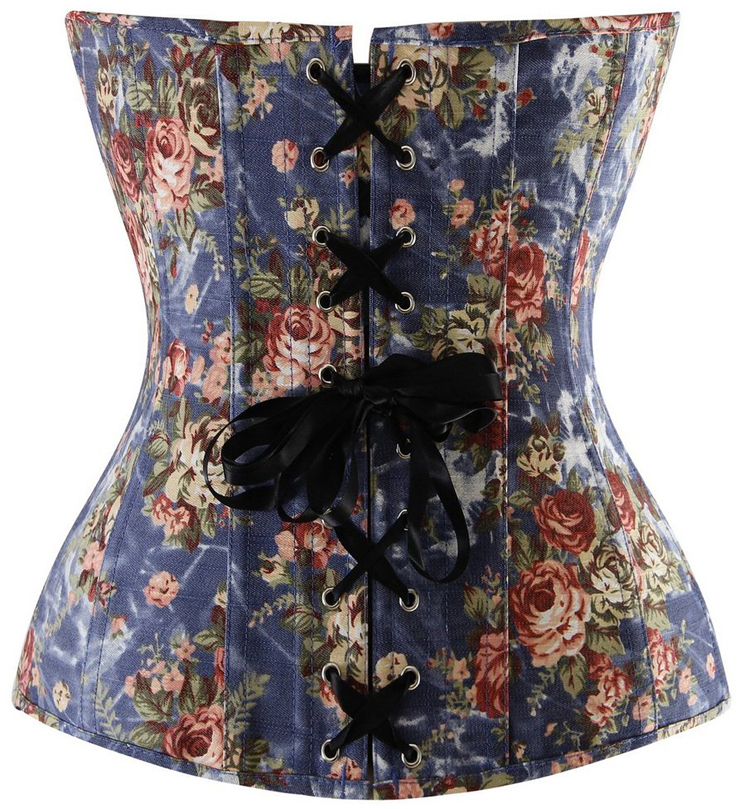 free spirit floral cupless corset