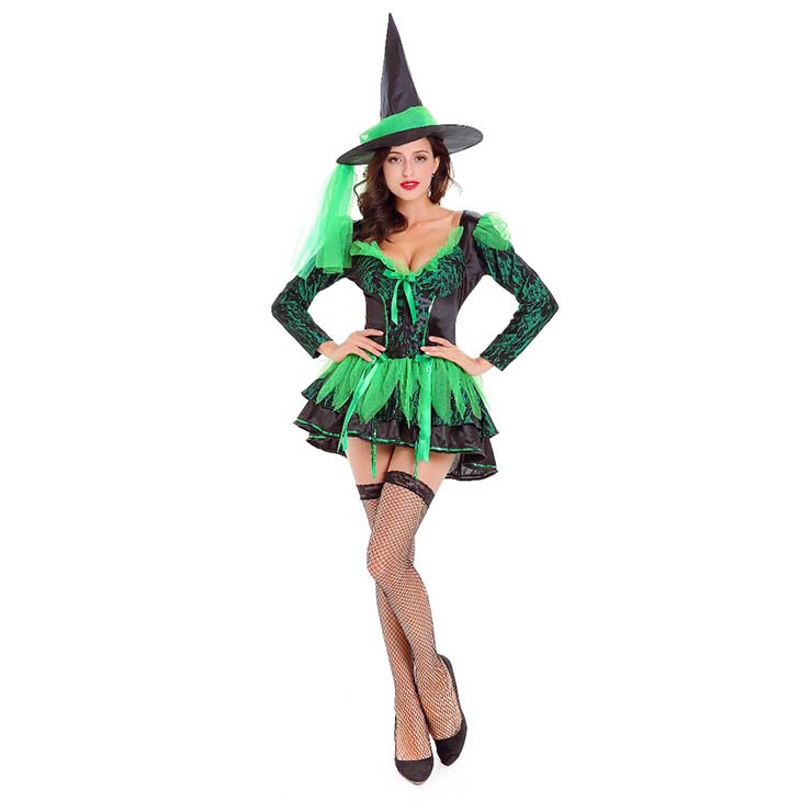 Green Witch Costume
 Wicked Green Witch Halloween Adult Costume N