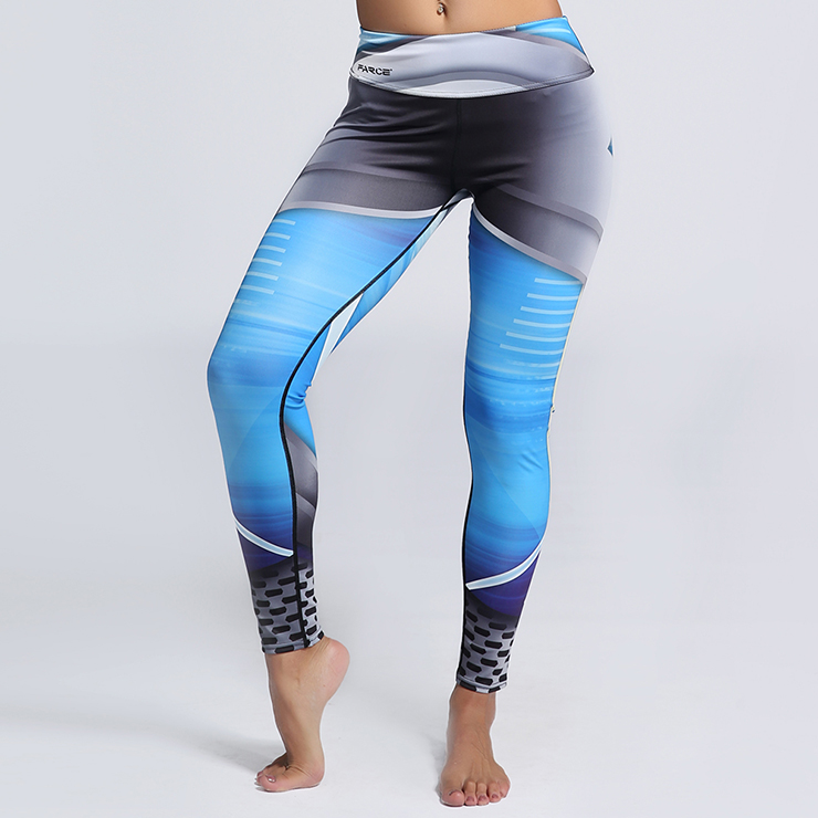Classical Color Gradient Print Yoga Pants, High Waist Tight Yoga Pants, Fashion Color Gradient Print Fitness Pants, Casual Stretchy Sport Leggings, Women