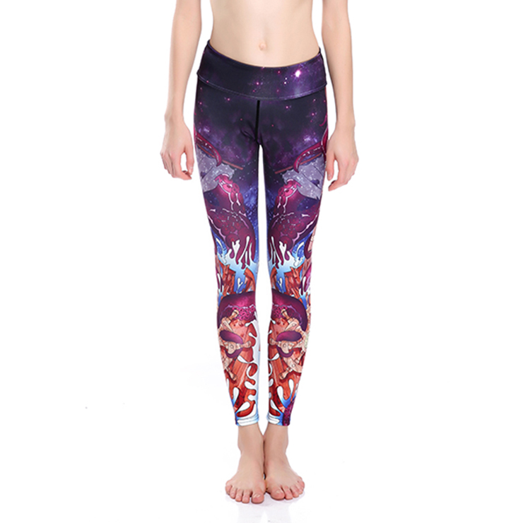 Print High-Waist Strechy Legging