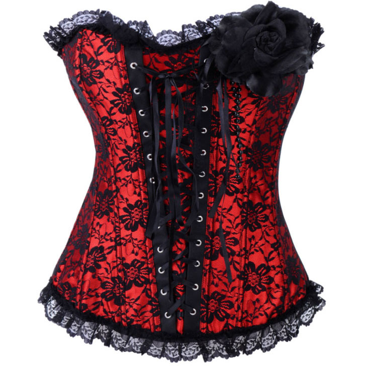 LaceUp Corset With Flowers Corset M5212
