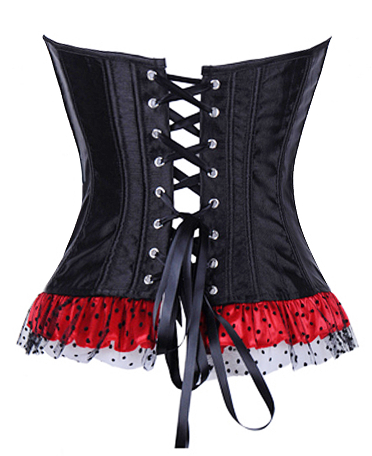 Burlesque strapless corset, Lace-up Front Burlesque Corset, Lace-up Front Corset, #N4652