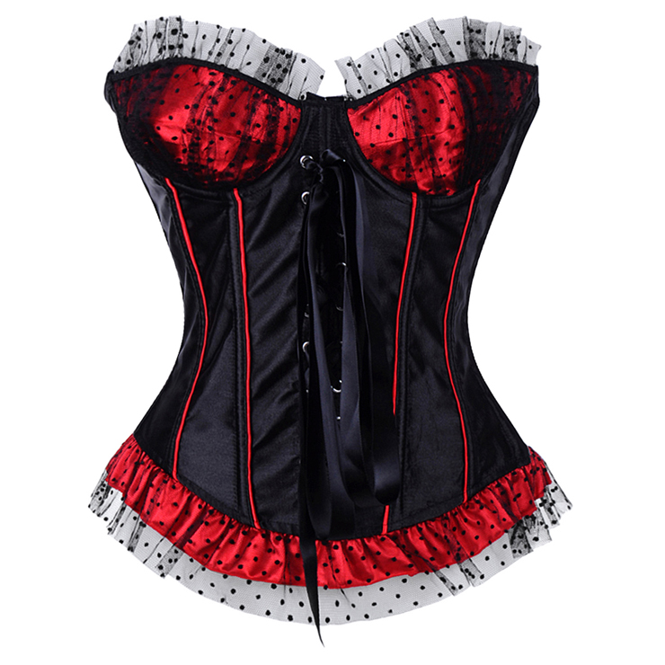 Burlesque strapless corset, Lace-up Front Burlesque Corset, Lace-up Front Corset, #N4652