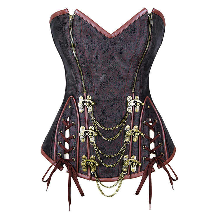 vintage white brocade lace up boned corset overbust bustier tops s royalty vintage brown brocade steel bone overbust corset n10399 vintage white brocade lace up boned corset overbust bustier tops s royalty vintage brown brocade steel bone overbust corset n10399
