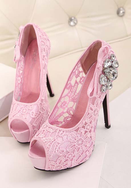 pink diamond heels