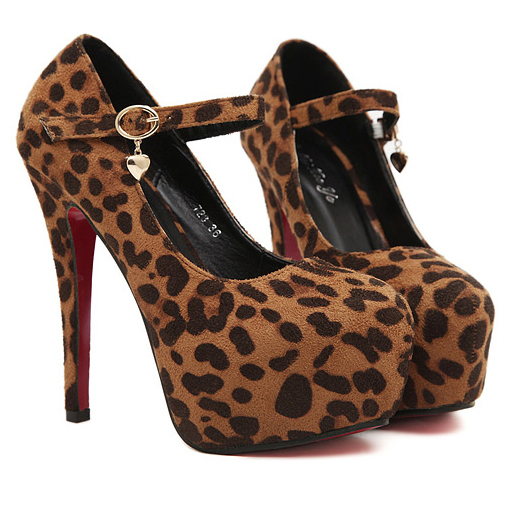 Leopard Print High Heels, Brown Leopard High Heels, Leopard Print ...