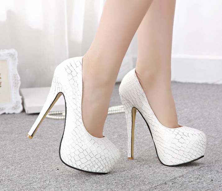 cheap white high heels