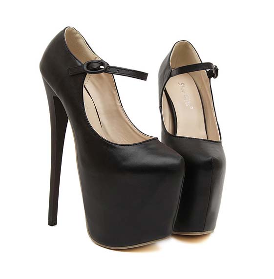 Vintage Black Stiletto Shoes, Cheap Women