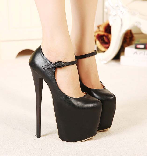 Vintage Black Stiletto Shoes, Cheap Women