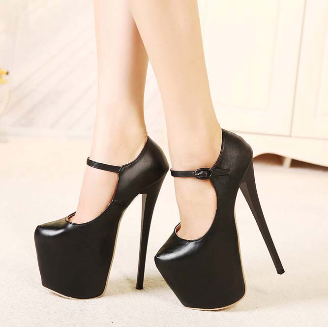 Vintage Black Stiletto Shoes, Cheap Women