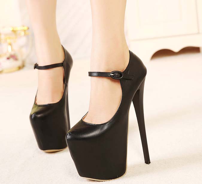 Vintage Black Stiletto Shoes, Cheap Women