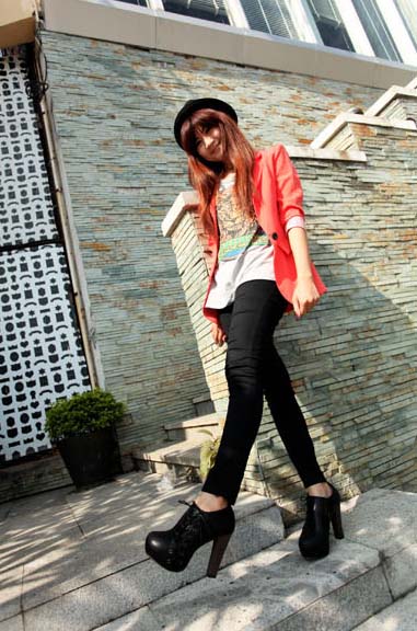 Cheap Lady Boots,  Vintage Black High Heels Boot, Inexpensive PU Boots, Hot Sale Lace-up Boots, #SWB20238