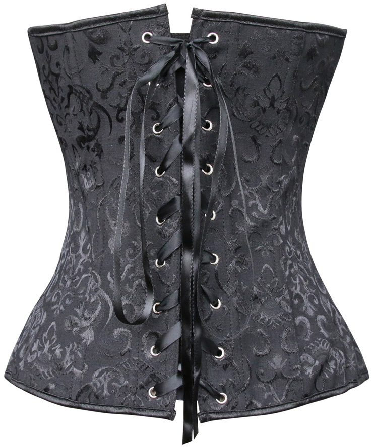 Fashion Black Overbust Corset, Steampunk Corset,  Vintage Black Corset, Cheap Buckle Closure Corset,  #N9901