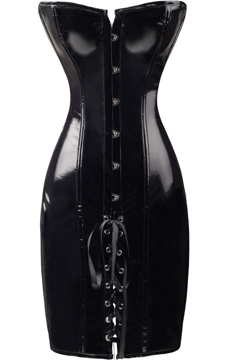 patent leather corset skirt