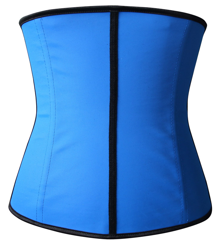 Women’s Unique Blue Latex Steel Bone Underbust Corset N10242