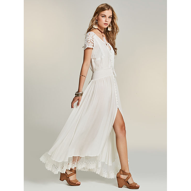 white maxi with split