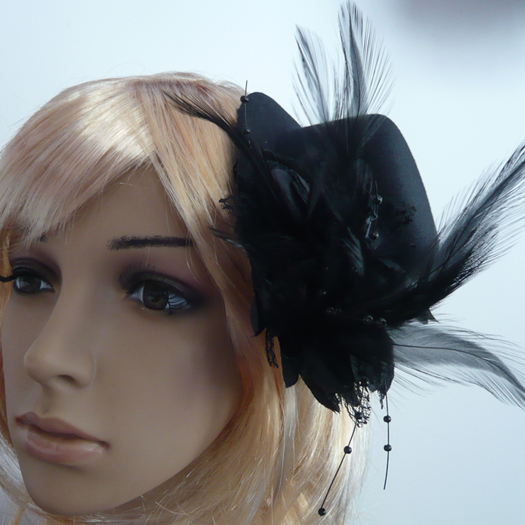 black Mini Top Hat J7028