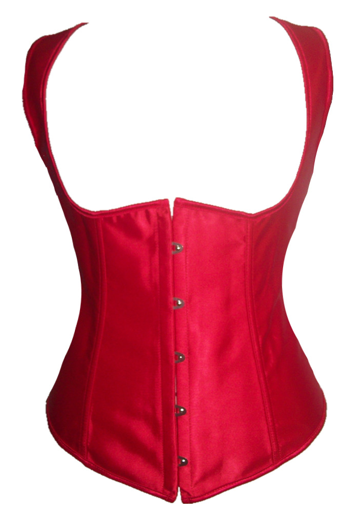 Sandres Mustard Red Green Stripe Taffeta Underbust Corset