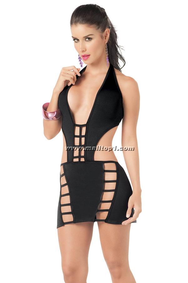 club clothes for women on C3160 Sexy Lingerie Wholesale For Women Halter Club Dress C3160