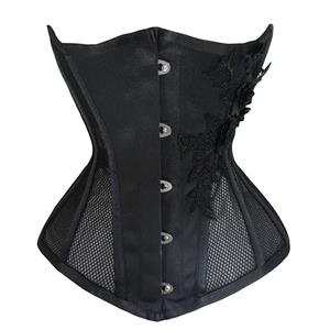 Steel Boned Waist Training Corset, Short Torso Corset, Waist Cincher Corset Body Shaper Girdle, Waist Cincher Corset, Steel Boned Corset, Breathable Underbust Corset, Mesh Underbust Corset, Women