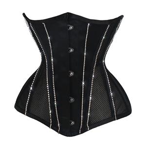 Steel Boned Waist Training Corset, Short Torso Corset, Waist Cincher Corset Body Shaper Girdle, Waist Cincher Corset, Steel Boned Corset, Breathable Underbust Corset, Mesh Underbust Corset, Women