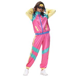 1980s Aerobics Sports Costume, 1970s Adult Womens Disco Dancing Queen Costume, 70s Disco Theme Party Dacing Costume, Women