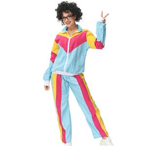 1980s Aerobics Sports Costume, 1970s Adult Womens Disco Dancing Queen Costume, 70s Disco Theme Party Dacing Costume, Women