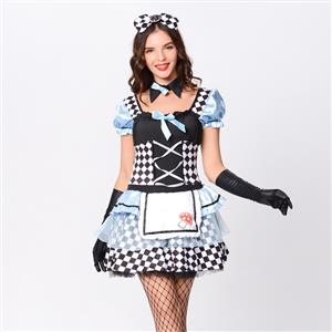 Adult Wonderland Halloween Costume, Cute Alice Wonderland Costume, Ladies