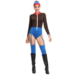 Racer Girl Costume, Sexy sport Costume, Sport Lingerie, Yoga Fitness Suit, Sprorty Halloween Costume, Sexy Adult Calisthenics Girl Bodysuit Costume, #N19149