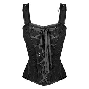 Lace Up Vest Corset, Sexy Corset Vest for Women, Black Corset for Women, Women