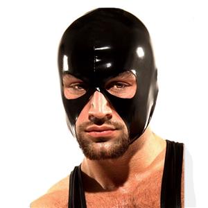 Halloween Party Masks, Black Latex Headgear, Sexy Latex S&M Bondage Men