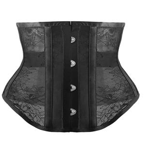 Steel Bone Waist Training Corset, Short Torso Corset, Waist Cincher Corset Body Shaper Girdle, Waist Cincher Corset, Steel Boned Corset, Black Underbust Corset, Lace Underbust Corset, Underbust Body Shaper, #N22902