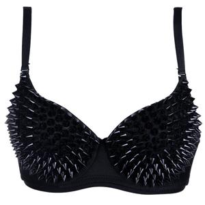 Black Studded Bra, Studded Spike Bra, Spiked Bra, #N5764