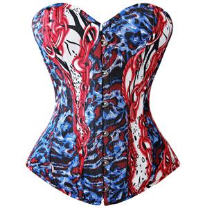 Denim Corset, "Blood Chain" Denim Corset, Blood Chain Corset, #N4463