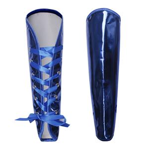 blue leather arm sleeves, lace-up arm sleeves, gothic fashion accessory, adjustable leather sleeves, medieval cosplay gear, steampunk arm wear, stylish leather sleeves, unisex arm covers, costume arm protection, fashion statement sleeves #N237813