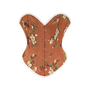 Fashion Plastic Boned Corset, Sexy Overbust Corset, High Quality Corset, Punk Outerwear Corset,Butterfly Print Corset,Women