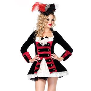 Charming Pirate Captain Costume, Sexy Captain Costume, Womens Captain Costume, #P2907