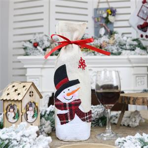 Cute Christmas Red Wine Bag, Christmas Party Snowman Decorations, Christmas Eve Dinner Party Accessories, Lovely Christmas Eve Party Decorations, Merry Christmas Snowman Decoration, #XT19826