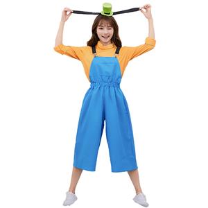 Overalls Costume, Orange Blue Costume, Cute Cosplay Costume, Cute Cosplay Set,The Parent-child Attire,Blue Bib Pants Cosplay Set ,#N19458