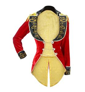 Deluxe Big Top Tease Costume, Red Circus Ring Leader Costume, Deluxe Circus Halloween Costume, Red Swallow-tailed Coat for Women, #N12971