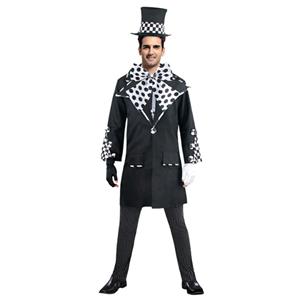 Deluxe Dark Mad Hatter Adult Costume, Dark Mad Hatter Costume, Costumes for Men, #N4785