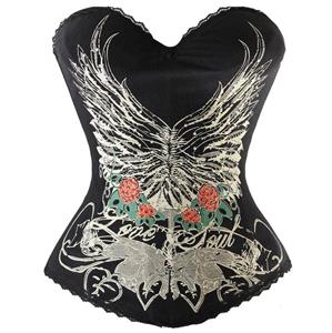 Eagle Printed Rhinestones Corset, Eagle Printed Corset, Printed Rhinestones Corset, #N4214