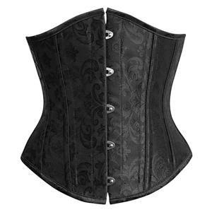 Elegant Underbust Corset, Steel Bone Underbust Corset, Jacquard Weave Body Shaper Underbust Corset, Steampunk Corset, Jacquard Body Shaper, #N9725