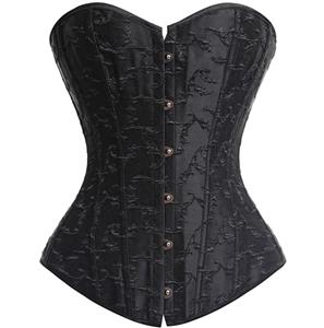 Embroidered Corset, Corset, Gorgeous Black Corset , #N1477