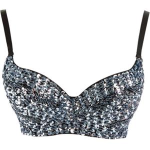 Studded Bead and Sequin Bra Top, Sequin B Cup Underwire Bra Top, Studded Bead and Sequin B Cup Bra, #N8271