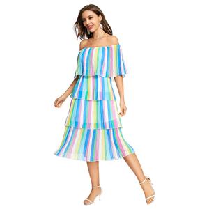 Off-shoulder Polka Dots Summer Dress, Retro Dresses for Women 1960, Vintage Dresses 1950