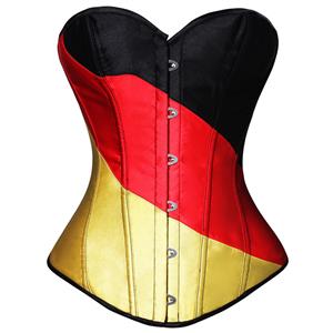Fashion German Flag Corset, German Flag Corset, German Flag Corset Top, #N6520